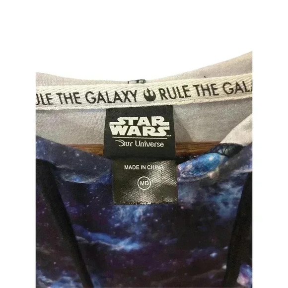 Disney Star Wars Rule The Galaxy Cosmic Print Hoodie Size M - Picture 3 of 7